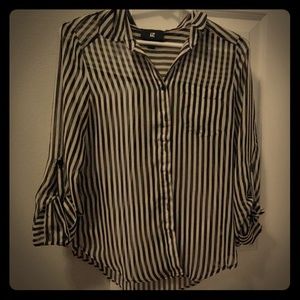 Button up sheer blouse